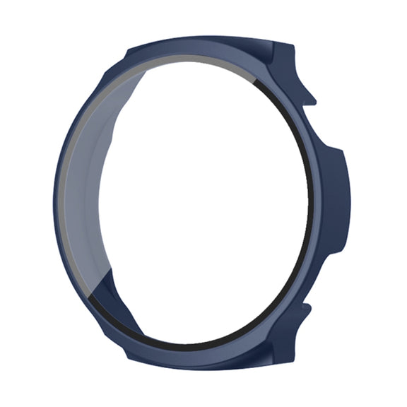 For Aigo Smart Watch V8 PC + Tempered Film Integrated Watch Protective Case(Midnight Blue)