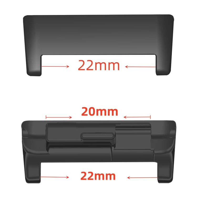 For Huawei Watch D 20mm 1 Pair Metal Watch Band Connector(Black)