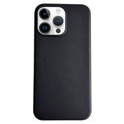 For iPhone 13 Pro Max Pure Color Leather Magsafe Magnetic Phone Case(Black)