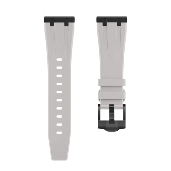 20mm Flat Head Silicone Watch Band(Black Starlight)
