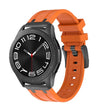 22mm Flat Head Silicone Watch Band(Black Orange) - 22mm Bands by PMC TechLife | Online Shopping South Africa | PMC TechLife