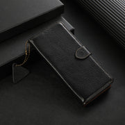 For OnePlus 13 Genuine Leather Litchi Texture RFID Leather Phone Case(Black)
