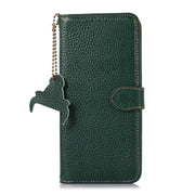 For OnePlus Ace 5 / 13R 5G Genuine Leather Litchi Texture RFID Leather Phone Case(Green)