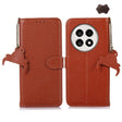 For OnePlus Ace 5 / 13R 5G Genuine Leather Litchi Texture RFID Leather Phone Case(Coffee) - OnePlus Cases by PMC TechLife | Online Shopping South Africa | PMC TechLife | Buy Now Pay Later Mobicred