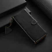 For OnePlus Ace 5 / 13R 5G Genuine Leather Litchi Texture RFID Leather Phone Case(Black)