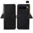 For Google Pixel 9 Pro Genuine Leather Litchi Texture RFID Leather Phone Case(Black) - Google Cases by PMC TechLife | Online Shopping South Africa | PMC TechLife | Buy Now Pay Later Mobicred