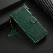 For Google Pixel 9 Genuine Leather Litchi Texture RFID Leather Phone Case(Green)