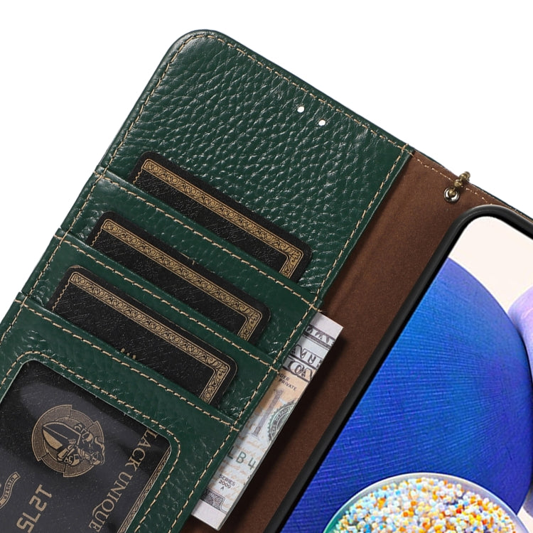For Google Pixel 9 Genuine Leather Litchi Texture RFID Leather Phone Case(Green)