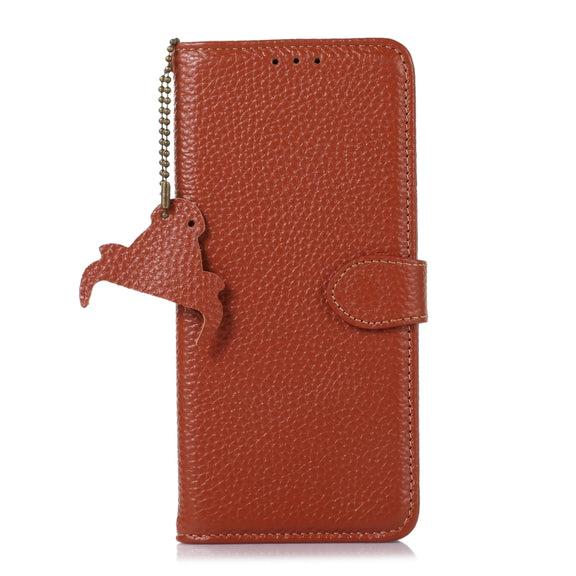 For Google Pixel 9 Genuine Leather Litchi Texture RFID Leather Phone Case(Coffee)