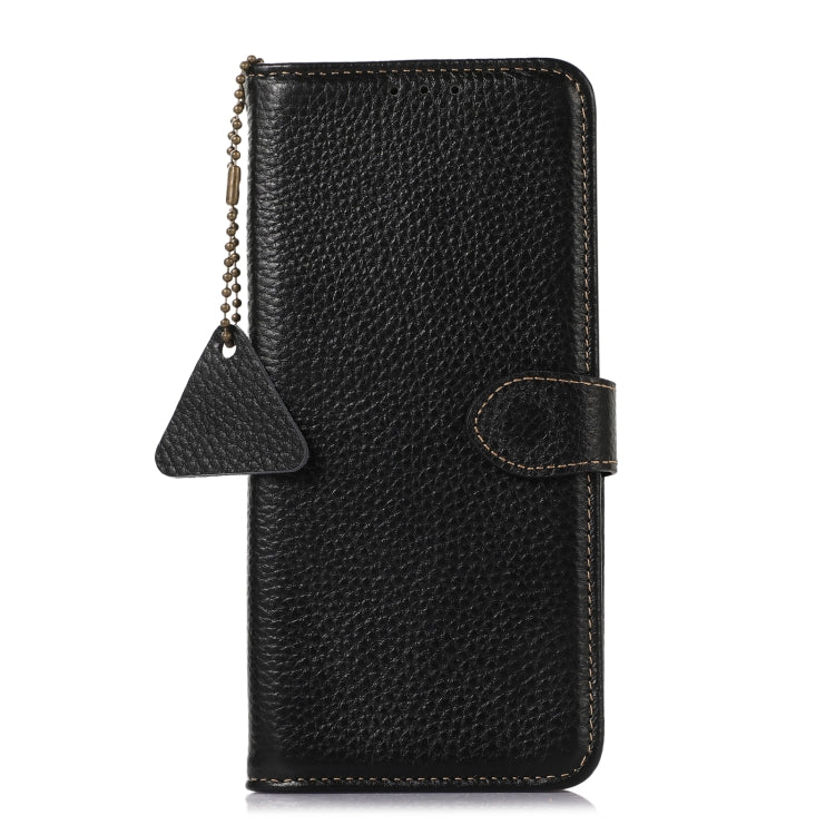 For Google Pixel 10 / 9 Genuine Leather Litchi Texture RFID Leather Phone Case(Black)