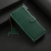 For Google Pixel 9a Genuine Leather Litchi Texture RFID Leather Phone Case(Green)