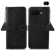 For Google Pixel 9a Genuine Leather Litchi Texture RFID Leather Phone Case(Black) - Google Cases by PMC TechLife | Online Shopping South Africa | PMC TechLife | Buy Now Pay Later Mobicred