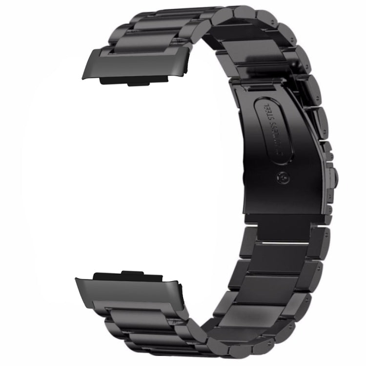 For Huawei Watch D Three-Bead Stainless Steel Watch Band(Black)