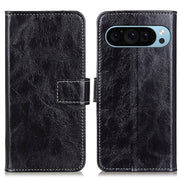 For Google Pixel 9 Retro Crazy Horse Texture Flip Leather Phone Case(Black)