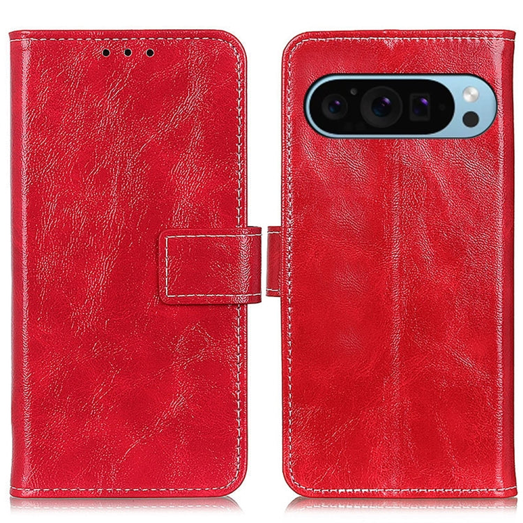 For Google Pixel 10 / 9 Retro Crazy Horse Texture Flip Leather Phone Case(Red)