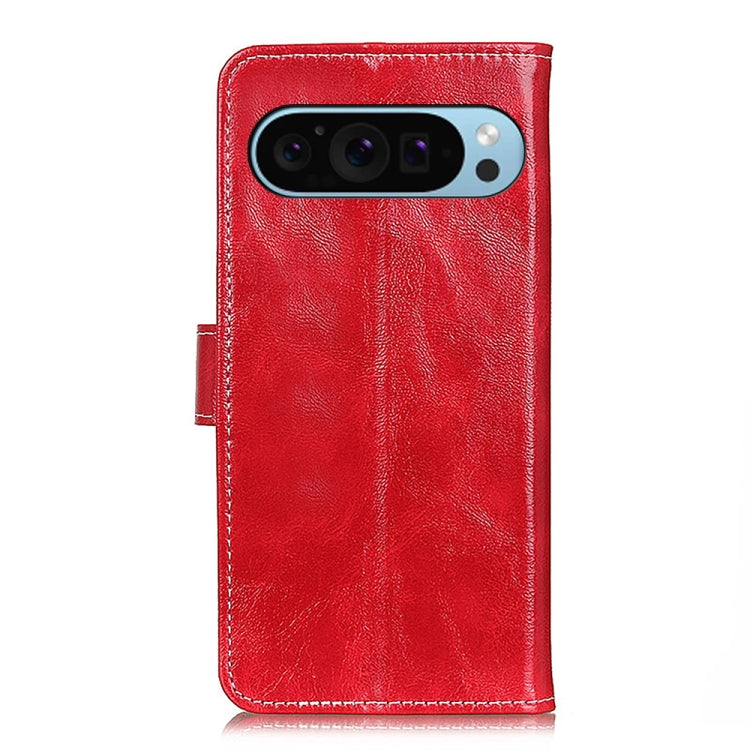 For Google Pixel 10 / 9 Retro Crazy Horse Texture Flip Leather Phone Case(Red)