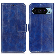 For Google Pixel 9 Retro Crazy Horse Texture Flip Leather Phone Case(Blue)