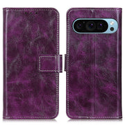 For Google Pixel 9 Retro Crazy Horse Texture Flip Leather Phone Case(Purple)