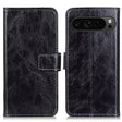 For Google Pixel 10 Pro / 9 Pro Retro Crazy Horse Texture Flip Leather Phone Case(Black) - Google Cases by PMC TechLife | Online Shopping South Africa | PMC TechLife | Buy Now Pay Later Mobicred