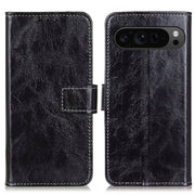 For Google Pixel 10 Pro / 9 Pro Retro Crazy Horse Texture Flip Leather Phone Case(Black)