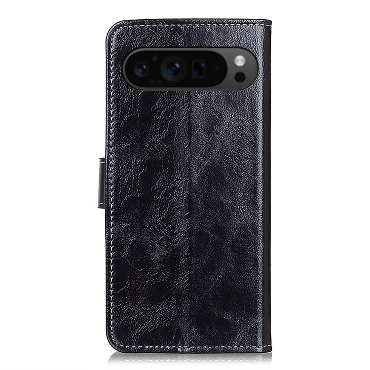 For Google Pixel 10 Pro / 9 Pro Retro Crazy Horse Texture Flip Leather Phone Case(Black)