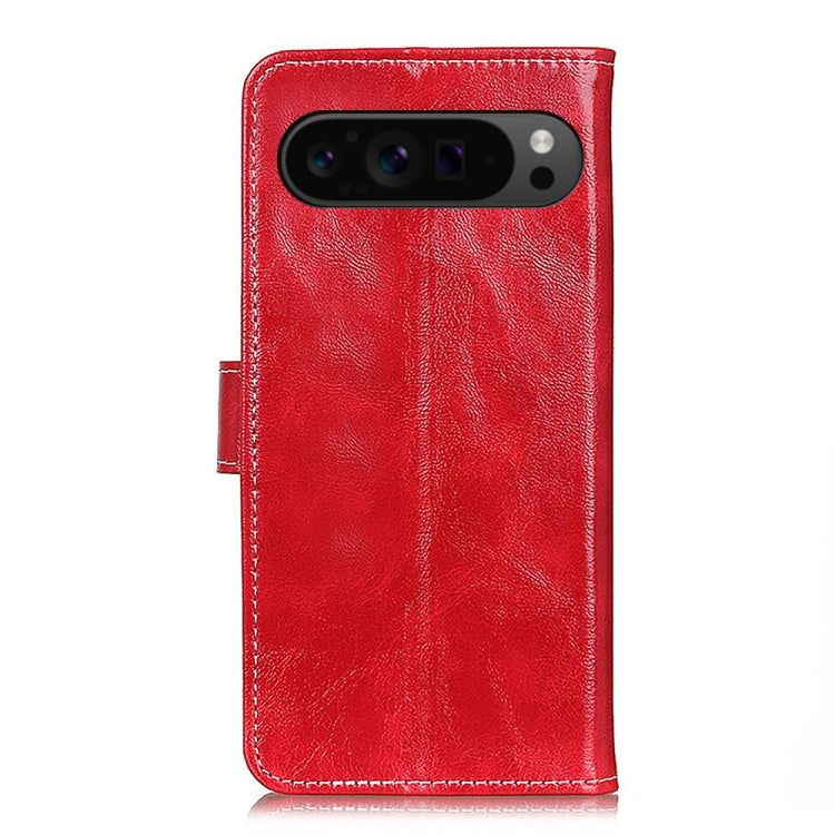 For Google Pixel 10 Pro / 9 Pro Retro Crazy Horse Texture Flip Leather Phone Case(Red)