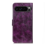 For Google Pixel 9 Pro Retro Crazy Horse Texture Flip Leather Phone Case(Purple)