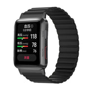 For Huawei Watch D Magnetic Silicone Watch Band(Black)