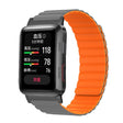 For Huawei Watch D Magnetic Silicone Watch Band(Grey Orange) - Watch Bands by PMC TechLife | Online Shopping South Africa | PMC TechLife