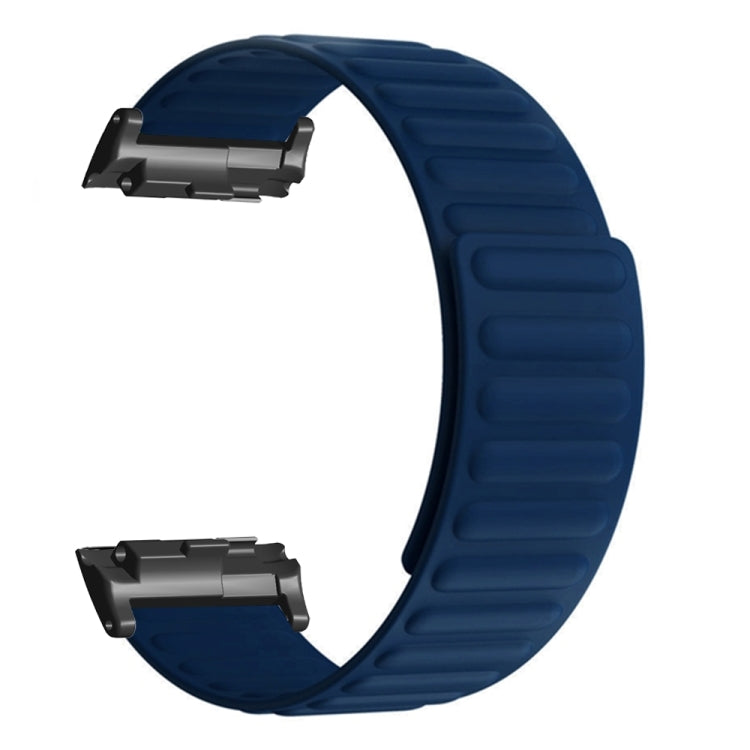 For Huawei Watch D Magnetic Silicone Watch Band(Dark Blue)