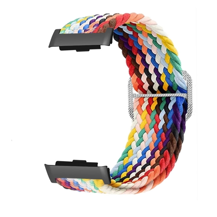 For Huawei Watch D Adjustable Woven Nylon Watch Band(Rainbow)