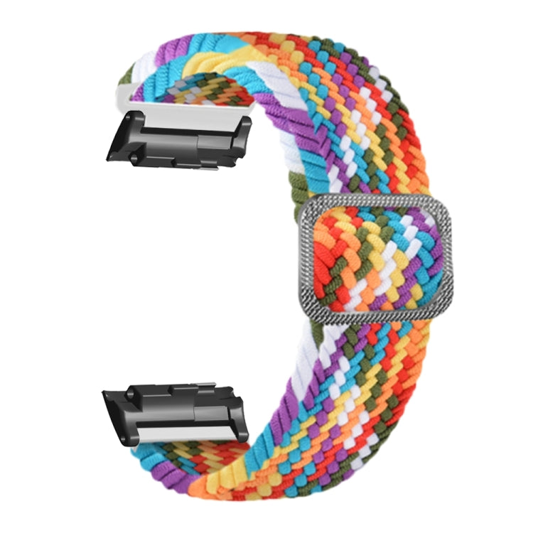 For Huawei Watch D Adjustable Woven Nylon Watch Band(Rainbow)