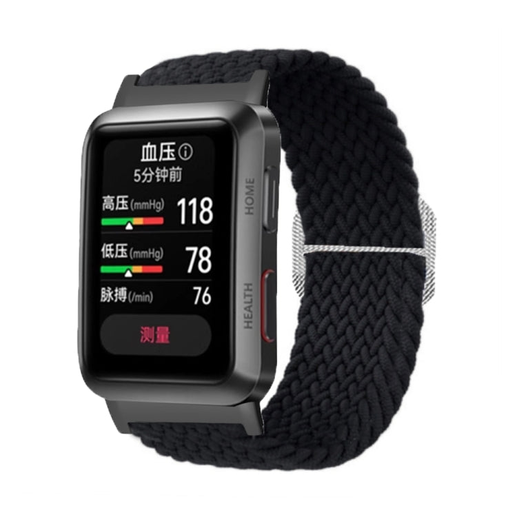 For Huawei Watch D Adjustable Woven Nylon Watch Band(Black)