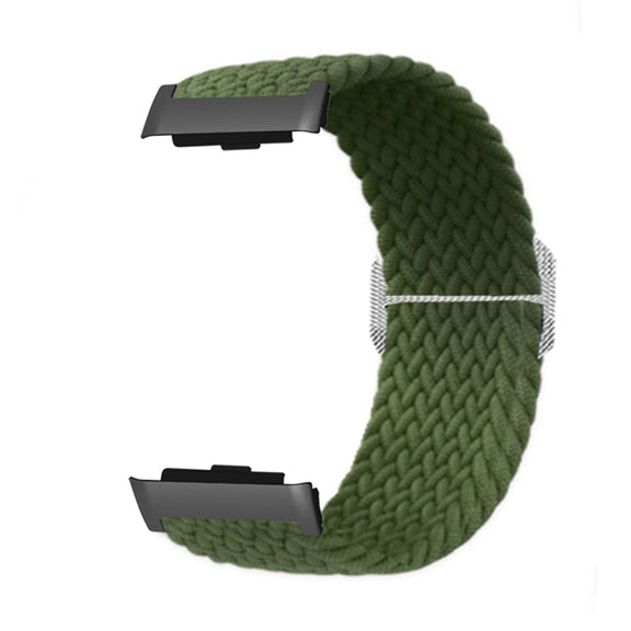 For Huawei Watch D Adjustable Woven Nylon Watch Band(Army Green)