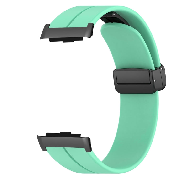 For Huawei Watch D Solid Color Folding Magnetic Buckle Silicone Watch Band(Mint Green)