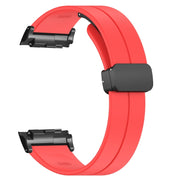 For Huawei Watch D Solid Color Folding Magnetic Buckle Silicone Watch Band(Red)