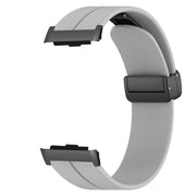 For Huawei Watch D Solid Color Folding Magnetic Buckle Silicone Watch Band(Light Grey)