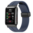 For Huawei Watch D Solid Color Folding Magnetic Buckle Silicone Watch Band(Midnight Blue) - Watch Bands by PMC TechLife | Online Shopping South Africa | PMC TechLife