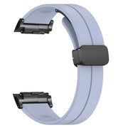 For Huawei Watch D Solid Color Folding Magnetic Buckle Silicone Watch Band(Lavender Gray)