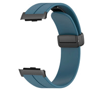 For Huawei Watch D Solid Color Folding Magnetic Buckle Silicone Watch Band(Rock Blue)