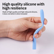 For Apple Pencil (USB-C) Double Cap Contrasting Color Silicone Protective Case(Black)