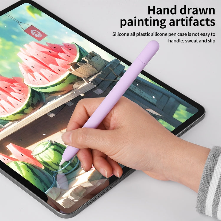 For Apple Pencil (USB-C) Solid Color Silicone Protective Case(Orange)