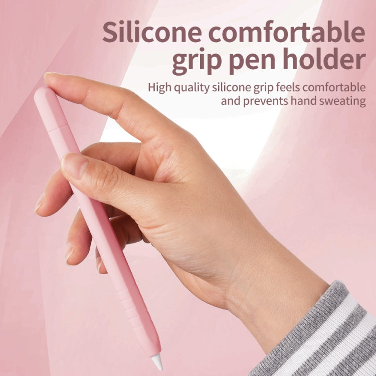 For Apple Pencil (USB-C) Solid Color Silicone Protective Case(Pink)