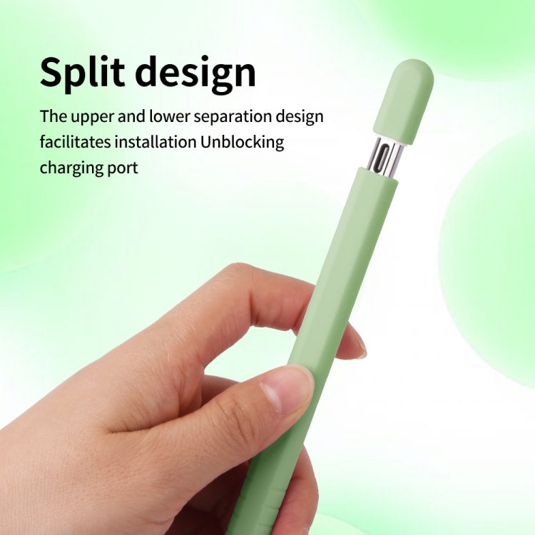 For Apple Pencil (USB-C) Solid Color Silicone Protective Case(Pink)
