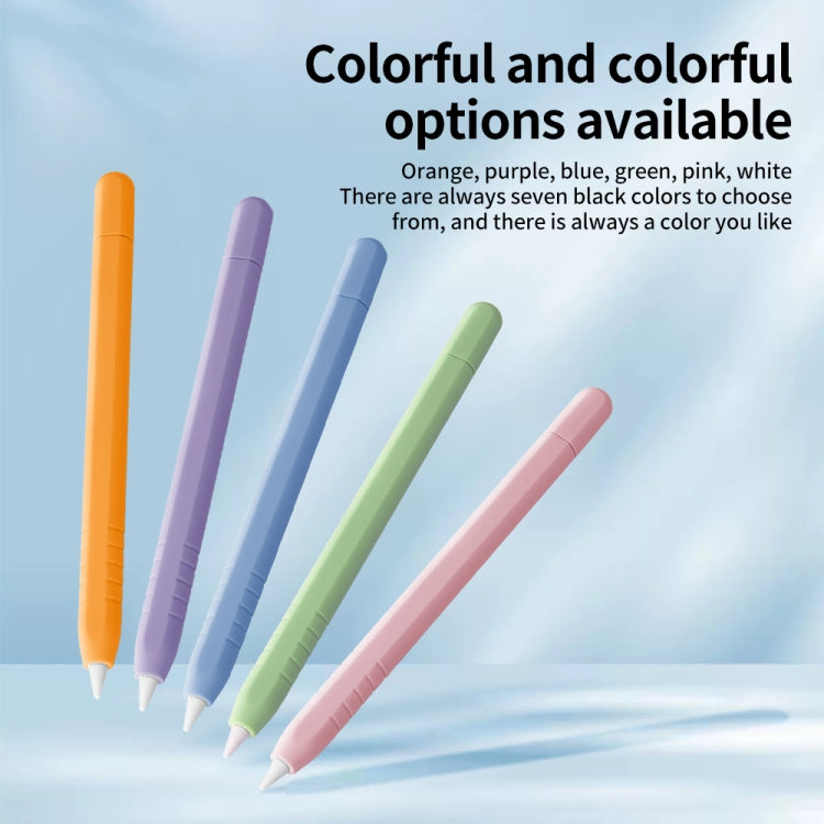 For Apple Pencil (USB-C) Solid Color Silicone Protective Case(Black)