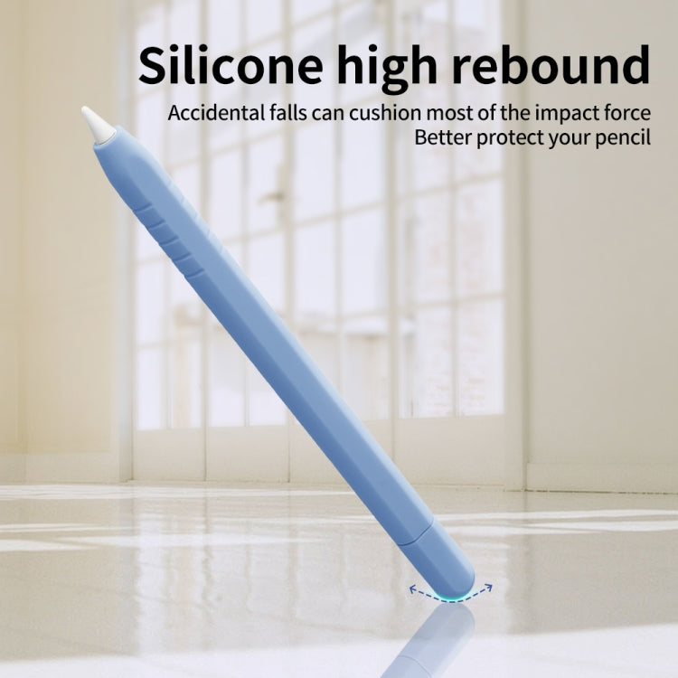 For Apple Pencil (USB-C) Solid Color Silicone Protective Case(Black)