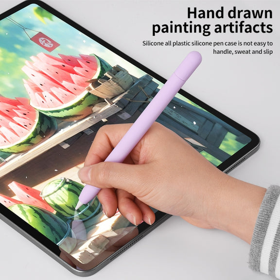 For Apple Pencil (USB-C) Solid Color Silicone Protective Case(Sky Blue)