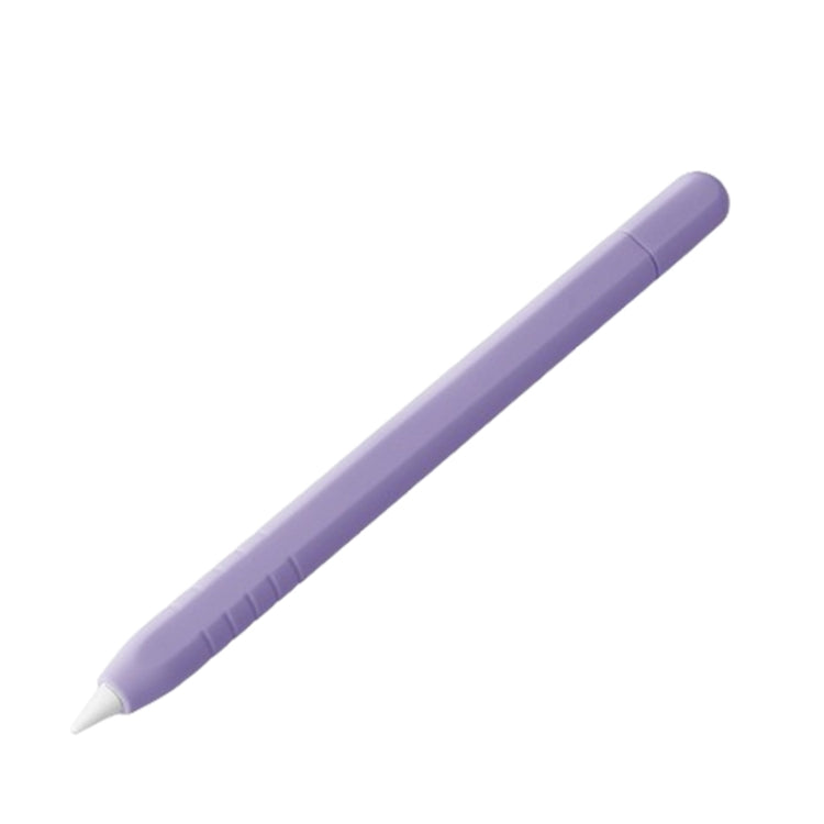 For Apple Pencil (USB-C) Solid Color Silicone Protective Case(Lavender Purple)