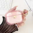 For AirPods Pro 2  Magnetic Clear Armor TPU TWS Earphone Case(Pink) - For AirPods Pro 2 by PMC Jewellery | Online Shopping South Africa | PMC Jewellery | Buy Now Pay Later Mobicred
