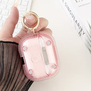 For AirPods Pro 2  Magnetic Clear Armor TPU TWS Earphone Case(Pink)
